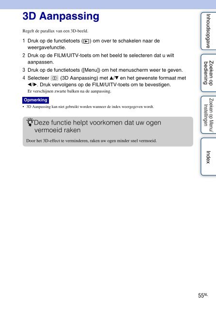 Sony MHS-FS3 - MHS-FS3 Istruzioni per l'uso Olandese