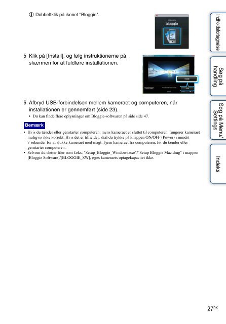 Sony MHS-FS1 - MHS-FS1 Istruzioni per l'uso Danese