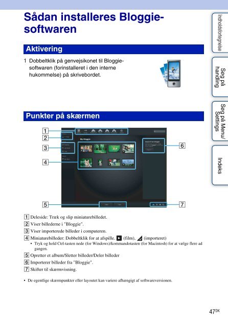 Sony MHS-FS1 - MHS-FS1 Istruzioni per l'uso Danese