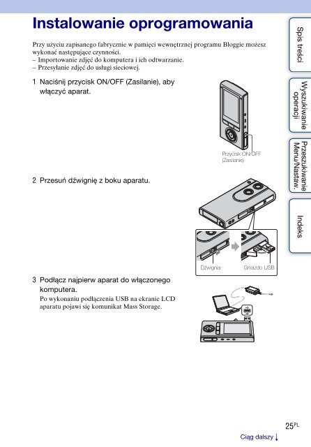 Sony MHS-FS3K - MHS-FS3K Istruzioni per l'uso Polacco