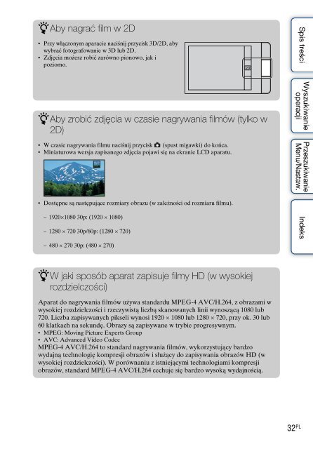 Sony MHS-FS3K - MHS-FS3K Istruzioni per l'uso Polacco