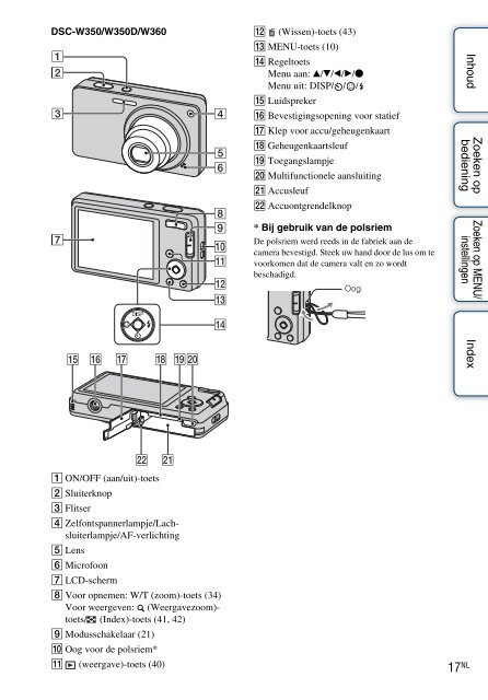 Sony DSC-W360 - DSC-W360 Istruzioni per l'uso Olandese