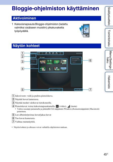 Sony MHS-FS3K - MHS-FS3K Istruzioni per l'uso Finlandese