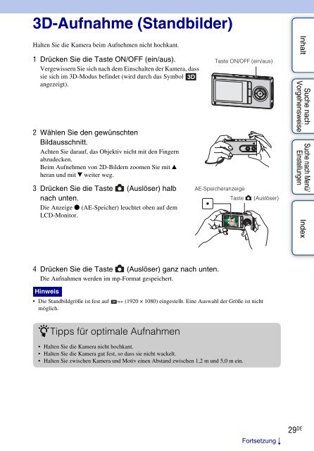 Sony MHS-FS3 - MHS-FS3 Istruzioni per l'uso Tedesco