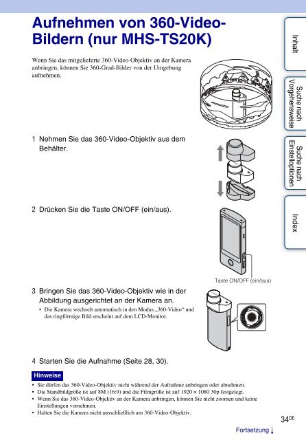 Sony MHS-TS10 - MHS-TS10 Istruzioni per l'uso Tedesco