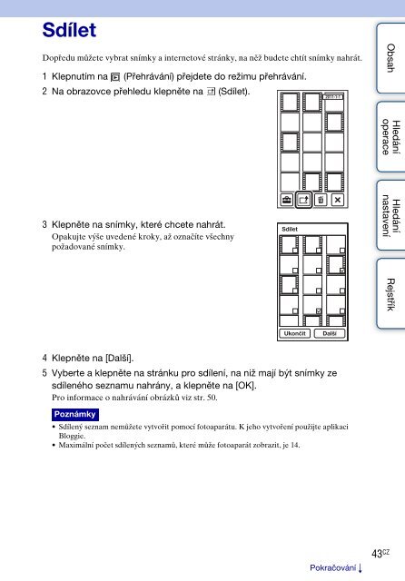 Sony MHS-TS10 - MHS-TS10 Istruzioni per l'uso Ceco