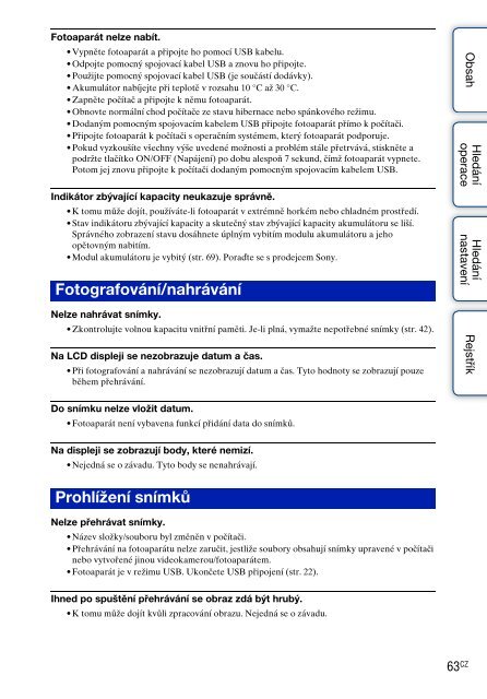 Sony MHS-TS10 - MHS-TS10 Istruzioni per l'uso Ceco