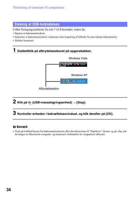 Sony MHS-PM5 - MHS-PM5 Istruzioni per l'uso Danese