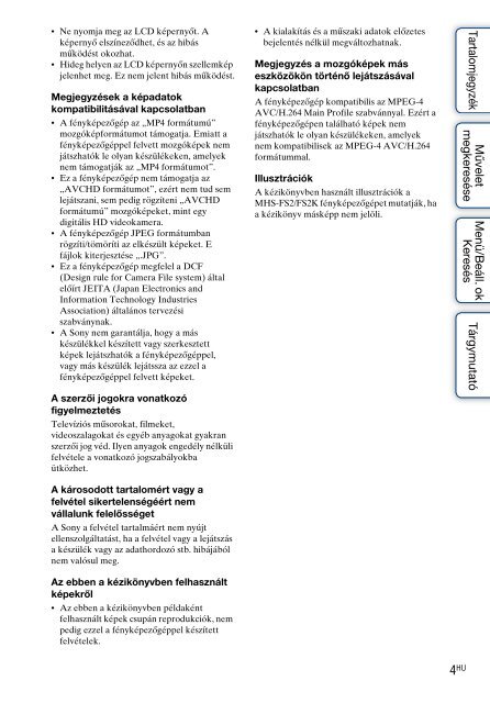 Sony MHS-FS1 - MHS-FS1 Istruzioni per l'uso Ungherese