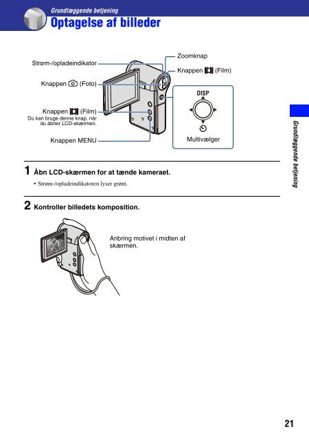 Sony MHS-CM5 - MHS-CM5 Istruzioni per l'uso Danese