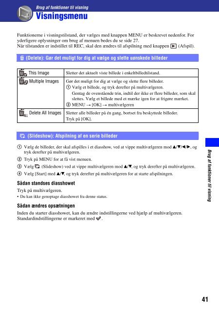 Sony MHS-CM5 - MHS-CM5 Istruzioni per l'uso Danese