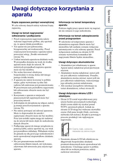 Sony MHS-TS20K - MHS-TS20K Istruzioni per l'uso Polacco