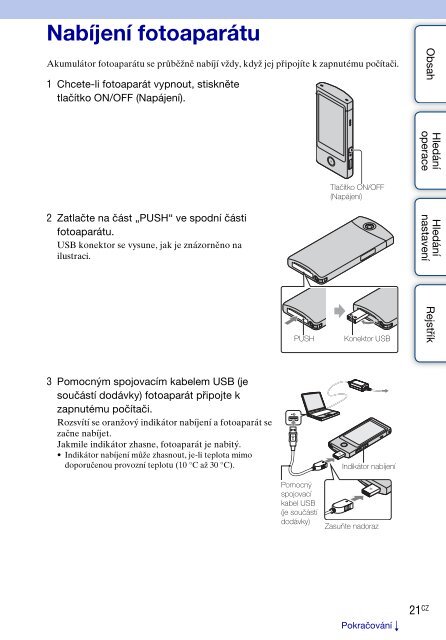 Sony MHS-TS20K - MHS-TS20K Istruzioni per l'uso Ceco