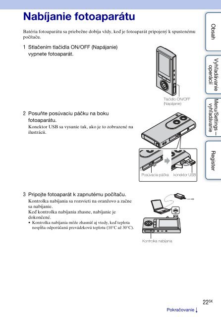 Sony MHS-FS3K - MHS-FS3K Istruzioni per l'uso Slovacco