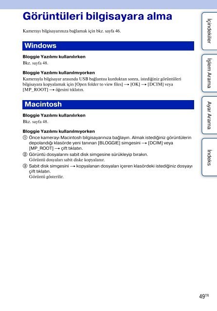 Sony MHS-TS20K - MHS-TS20K Istruzioni per l'uso Turco