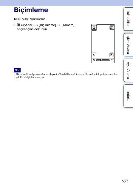 Sony MHS-TS20K - MHS-TS20K Istruzioni per l'uso Turco