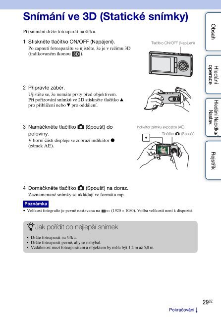 Sony MHS-FS3 - MHS-FS3 Istruzioni per l'uso Ceco