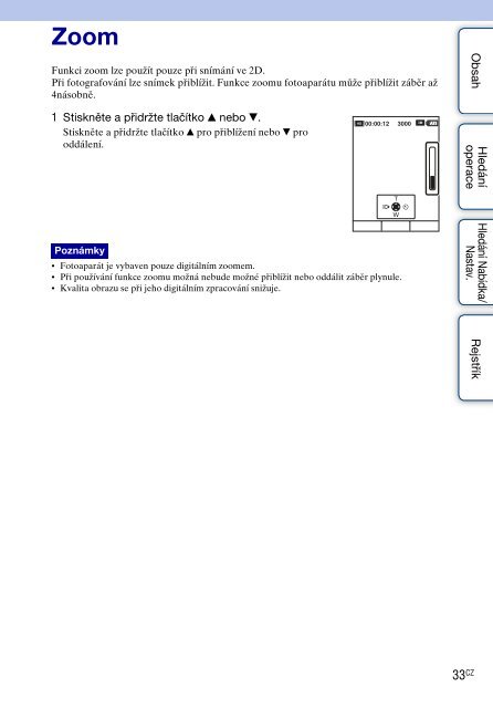 Sony MHS-FS3 - MHS-FS3 Istruzioni per l'uso Ceco