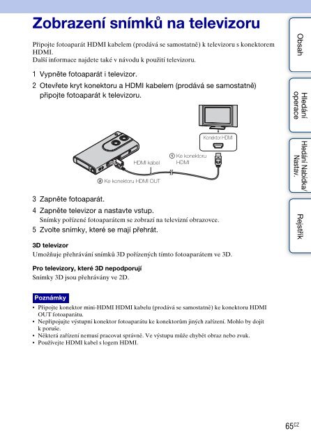 Sony MHS-FS3 - MHS-FS3 Istruzioni per l'uso Ceco