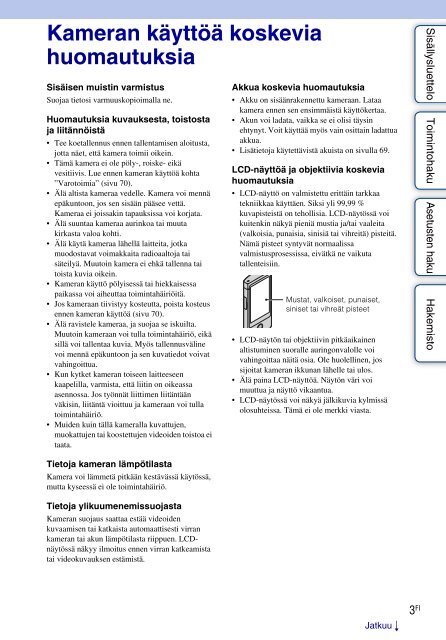 Sony MHS-TS20K - MHS-TS20K Istruzioni per l'uso Finlandese