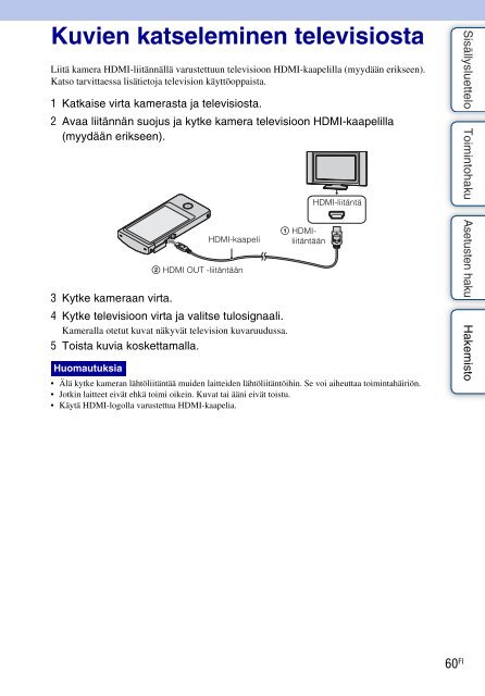 Sony MHS-TS20K - MHS-TS20K Istruzioni per l'uso Finlandese