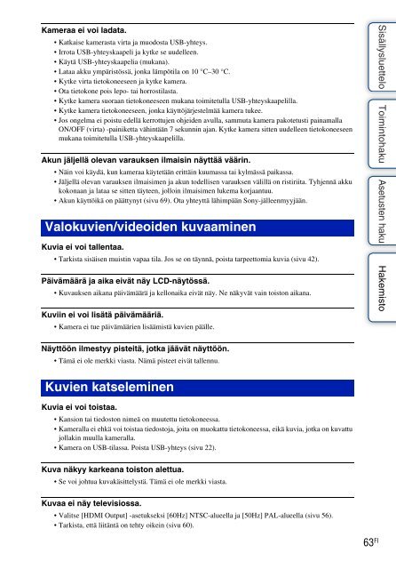 Sony MHS-TS10 - MHS-TS10 Istruzioni per l'uso Finlandese