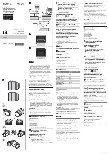 Sony SEL2870 - SEL2870 Istruzioni per l'uso Finlandese