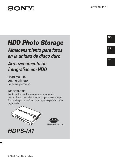 Sony HDPS-M1 - HDPS-M1 Istruzioni per l'uso Spagnolo