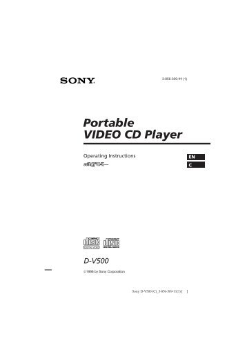 Sony D-V500 - D-V500 Istruzioni per l'uso Inglese