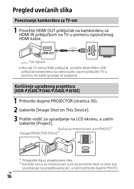 Sony HDR-PJ530E - HDR-PJ530E  Serbo