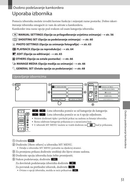 Sony DCR-SX73E - DCR-SX73E Istruzioni per l'uso Croato