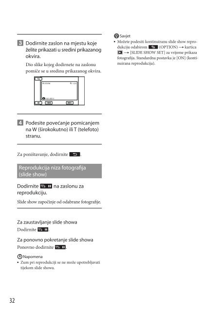 Sony DCR-SX73E - DCR-SX73E Istruzioni per l'uso Croato