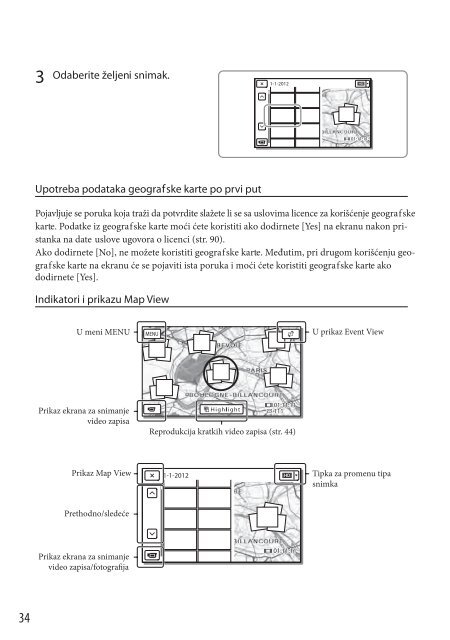 Sony HDR-CX570E - HDR-CX570E Istruzioni per l'uso Serbo