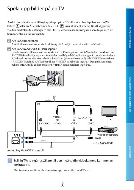 Sony DCR-SX45E - DCR-SX45E Istruzioni per l'uso Svedese