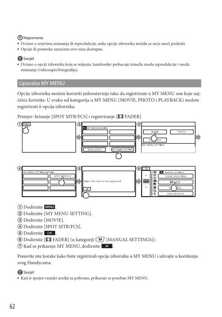 Sony HDR-XR350E - HDR-XR350E Istruzioni per l'uso Croato