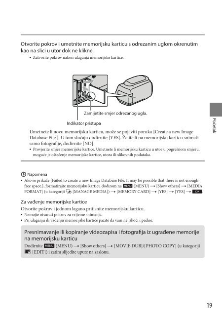 Sony HDR-XR350E - HDR-XR350E Istruzioni per l'uso Croato