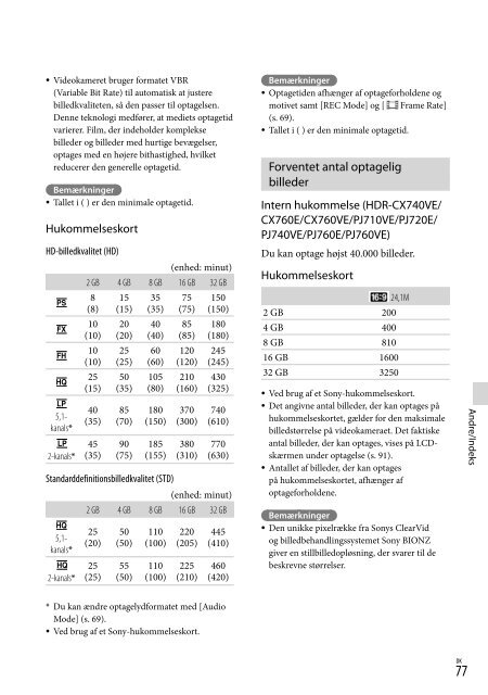 Sony HDR-CX730E - HDR-CX730E Istruzioni per l'uso Svedese