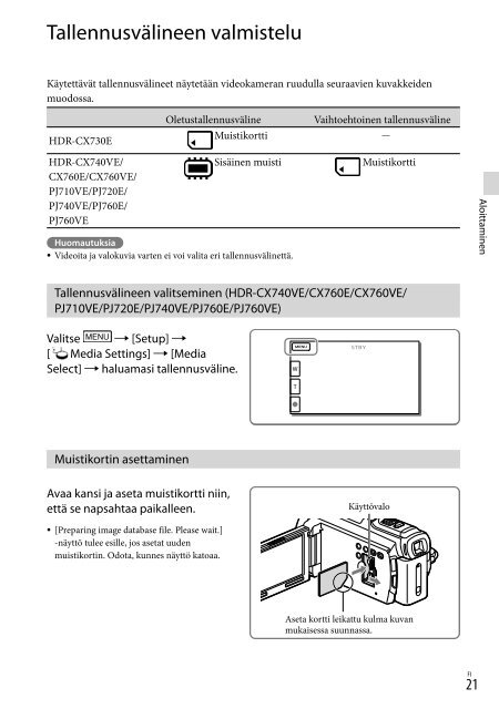 Sony HDR-CX730E - HDR-CX730E Istruzioni per l'uso Svedese