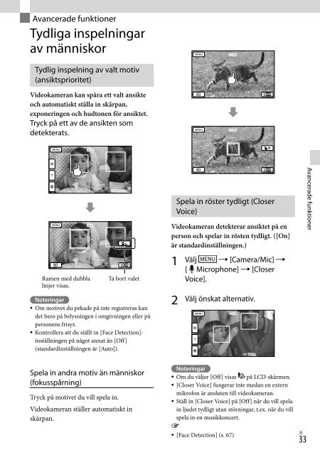 Sony HDR-CX730E - HDR-CX730E Istruzioni per l'uso Svedese