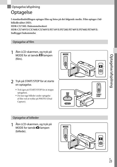 Sony HDR-CX730E - HDR-CX730E Istruzioni per l'uso Finlandese