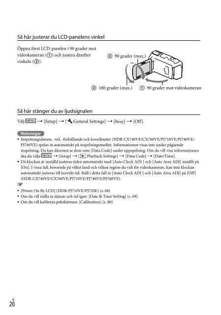 Sony HDR-CX730E - HDR-CX730E Istruzioni per l'uso Finlandese