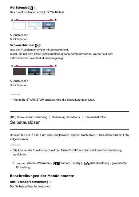 Sony HDR-CX900E - HDR-CX900E Guida (Versione stampabile) Tedesco
