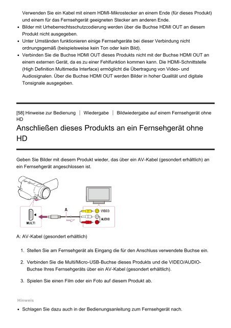 Sony HDR-CX900E - HDR-CX900E Guida (Versione stampabile) Tedesco