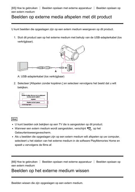 Sony FDR-AXP33 - FDR-AXP33 Guida Olandese