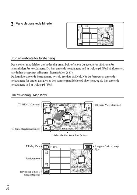 Sony HDR-CX730E - HDR-CX730E Istruzioni per l'uso Danese