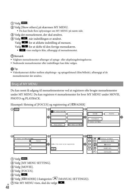 Sony DCR-SX15E - DCR-SX15E Istruzioni per l'uso Danese