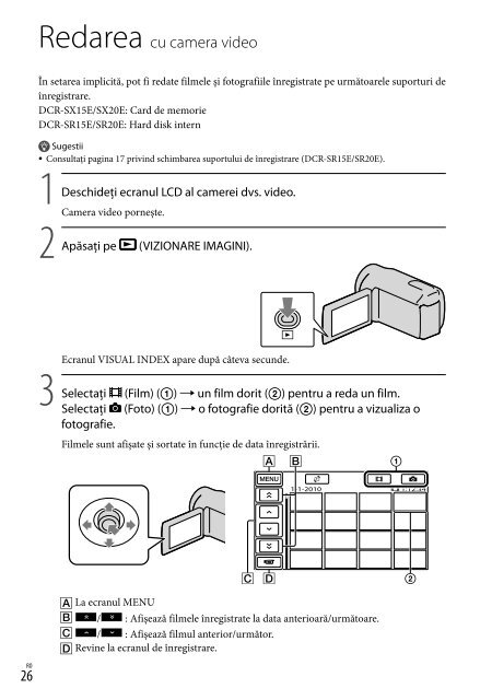 Sony DCR-SX15E - DCR-SX15E Istruzioni per l'uso Danese