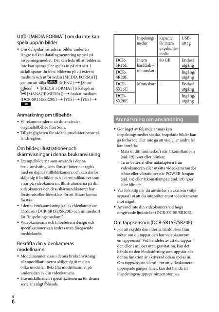 Sony DCR-SX15E - DCR-SX15E Istruzioni per l'uso Danese