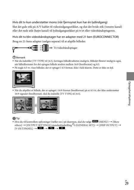 Sony DCR-SX15E - DCR-SX15E Istruzioni per l'uso Danese