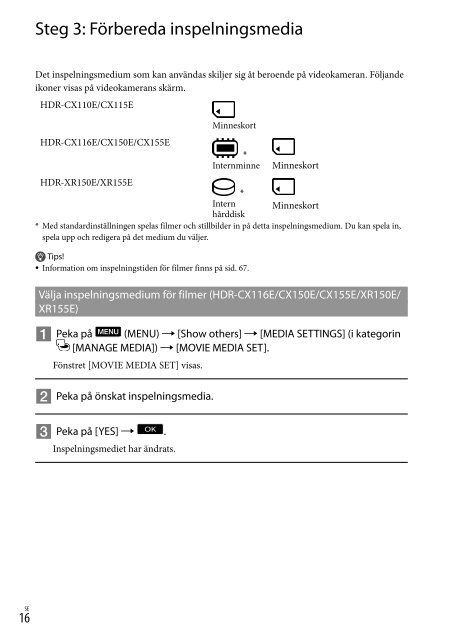 Sony HDR-CX150E - HDR-CX150E Istruzioni per l'uso Finlandese